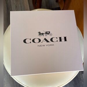 Coach Large Pink Gift Box! 10x10”! Pretty Pink & Perfect! Complete Coach Gift!